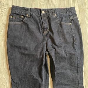 Tommy Hilfiger Hope Flared Jeans Womens 14L Tall 34x34 Dark Wash Stretch